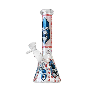 Bong din sticla 'BLACK SHEEP' Red Gorilla | Fosforescent - 25cm.