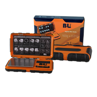 Cantar digital de precizie 'BLACK LEAF' Anti-Soc 'ORANGE' | 0.1-100g.