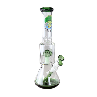 Bong din sticla 'BLACK LEAF' Broccoli | 39cm.