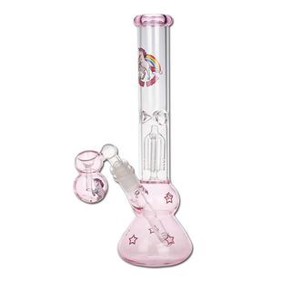 Bong din sticla 'BLACK LEAF' Bitch Perco Ice | 30cm. - Boxed