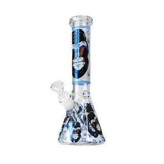 Bong din sticla 'BLACK SHEEP' Blue Gorilla | Fosforescent - 25cm.