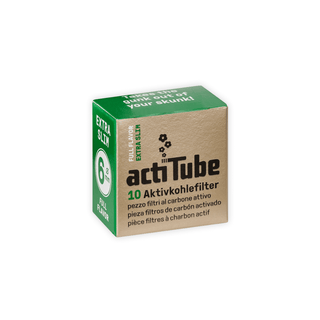 Filtre 'ACTITUBE' cu carbune activ 'EXTRA SLIM' Albe | 6mm. - x10