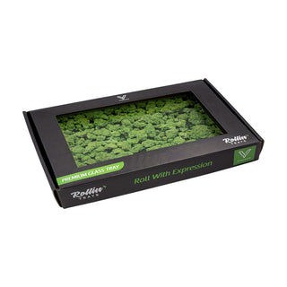 Tava de rulat 'V-SYNDICATE' din sticla | Buds - 16x25cm.