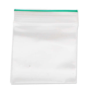 Pungi Zip-Lock 'BLACK LEAF' Clear | 24x24mm. - x100