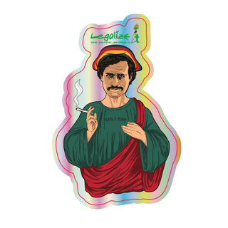 Sticker holografic 'LEGALIZEIT' Pablito | 5,83x9cm.
