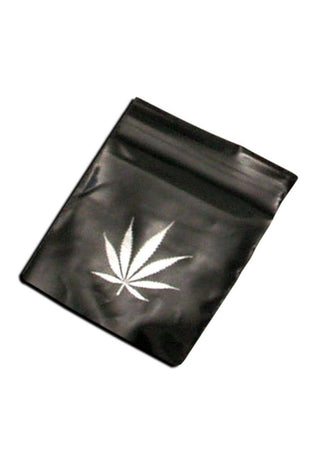 Pungi Zip-Lock 'BLACK LEAF' Hemp | 40x60mm. - x100