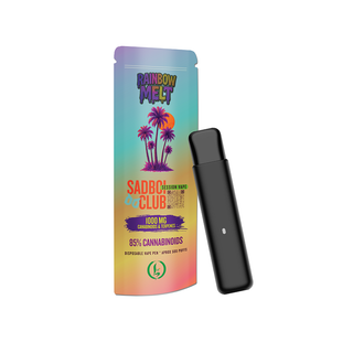 Verdampfer CBD mit Terpenen 'LEGALIZEIT &amp; SADBOI CLUB SESSION' Rainbow Melt | 85 % – 1 ml.