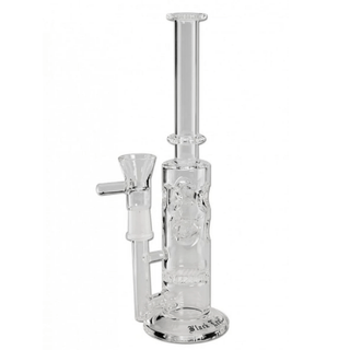 Bong din sticla 'BLACK LEAF' HoneyComb | 24,5cm.