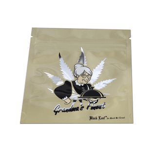 Pungi Zip-Lock ‘BLACK LEAF’ Anti-miros ‘GRANDMA'S FINEST’ | 190x224mm. – x1