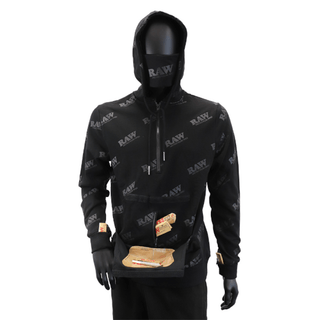 Hanorac 'RAW' cu Gluga | Negru