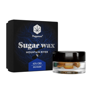 Sugar Wax 'HAPPEASE' cu CBD 62% + Terpeni | OG Kush - 1gr.