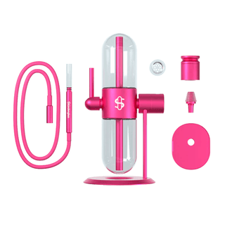 Bong din sticla 'STUNDENGLASS' Gravity Hookah | Roz - 39cm.