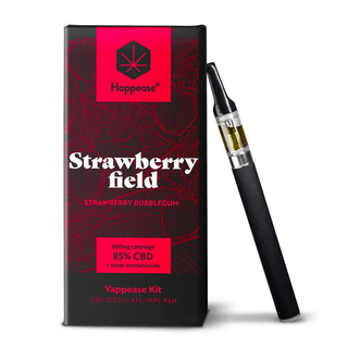 Vaporizator CBD cu terpeni ‘HAPPEASE’ Strawberry Bubblegum | 85% - 0,6ml.